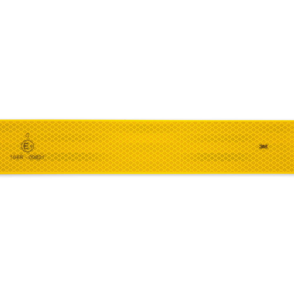 Nahaufnahme Reflexstreifen 3M 983 fluor-gelb mit Wabenmuster