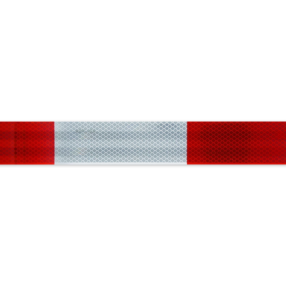 Detailstreifen 3M 983-326 rot/weiß, abwechselnde Segmente rot / silber