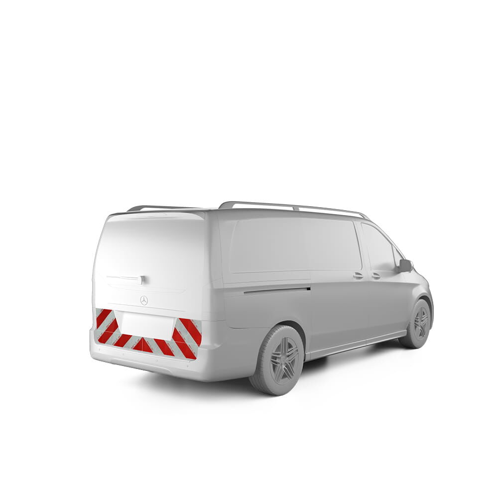 Mercedes Benz V-Klasse mit Heckwarnmarkierung, Baujahr 2024