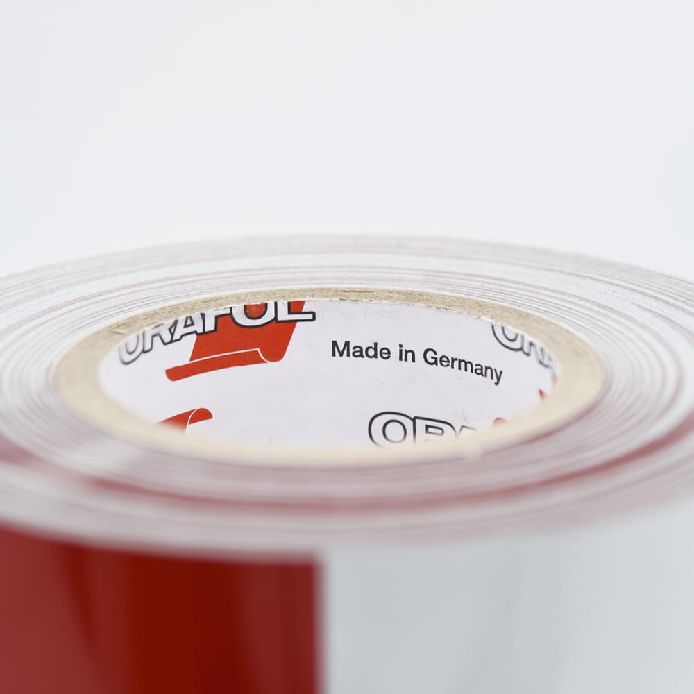 Innenkern der Orafol-Rolle mit Markenlogo und „Made in Germany“-Aufdruck