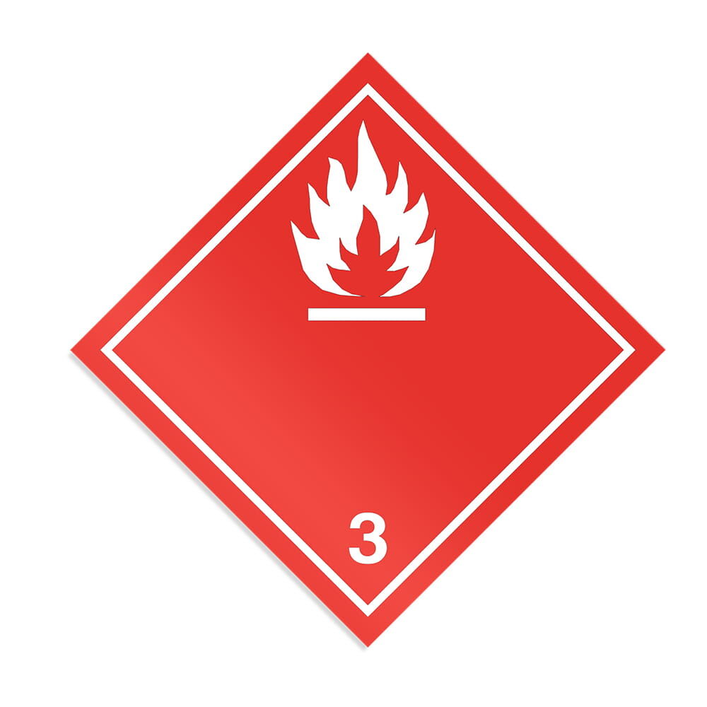 ADR Gefahrzettel Klasse 3 Entzündbare, flüssige Stoffe