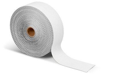 Weiße Rolle 3M Stamark A380 ESD Fahrbahnmarkierungsfolie mit abgerolltem Streifen