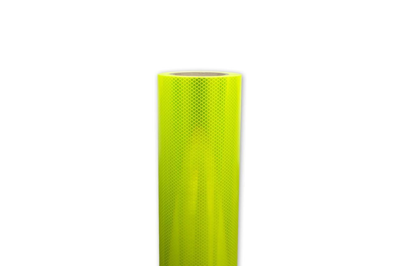 Fluor-Lime 3M DG 4081-Rolle (1220 mm), frontale Ansicht der Reflexfolie