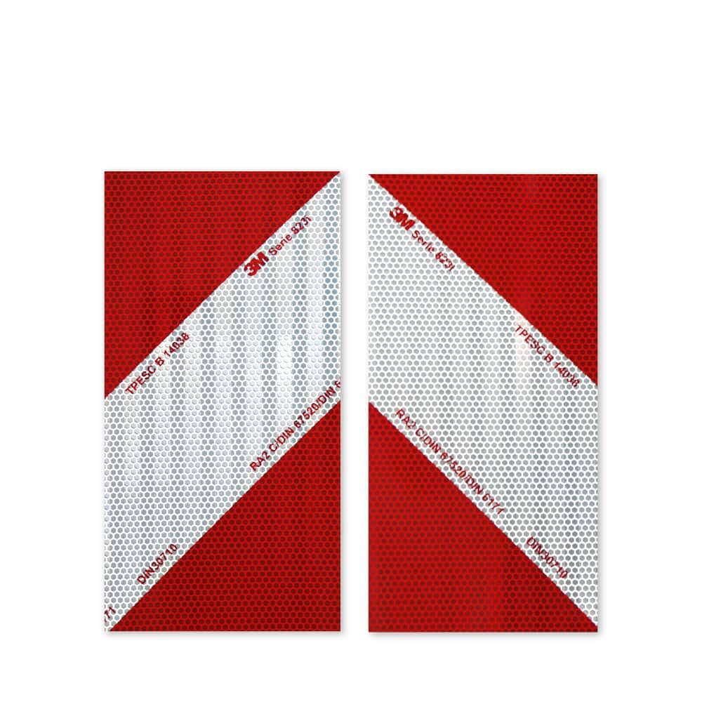 3M Kfz Warnmarkierung 823i Zuschnitte Set 2x 141mm x 282mm