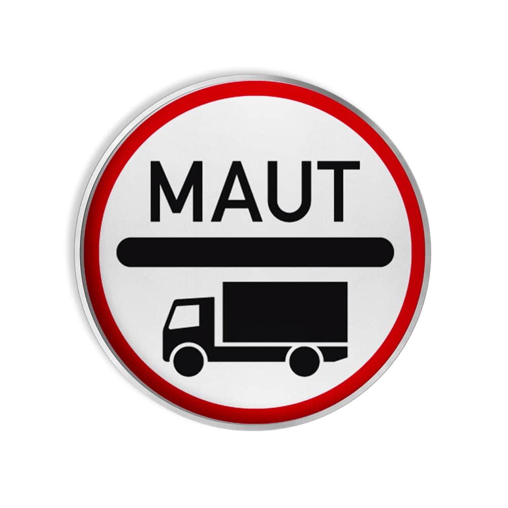 VZ 390 Mautpflicht nach dem Bundesfernstraßenmautgesetz RA 1 Ø 600 mm Alform