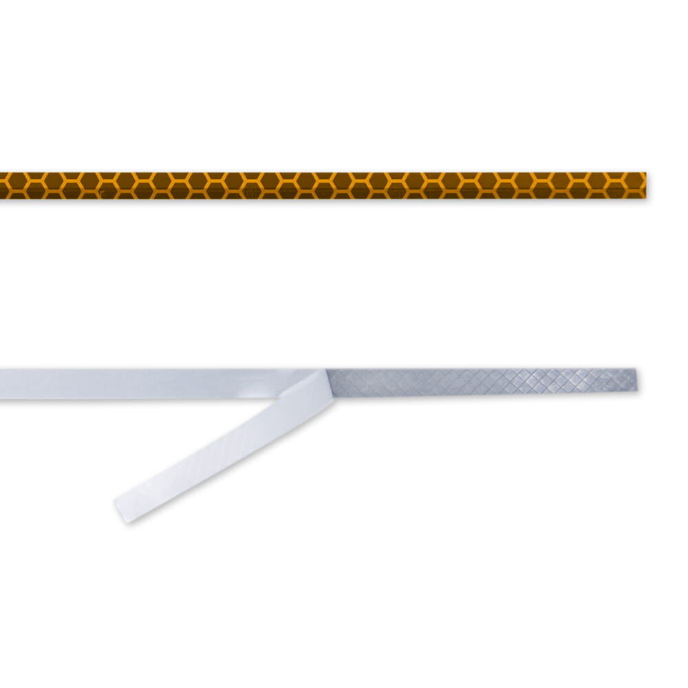 3M Reflexband 823i gelb, 5 mm Streifen der Vorder- und Rückseite