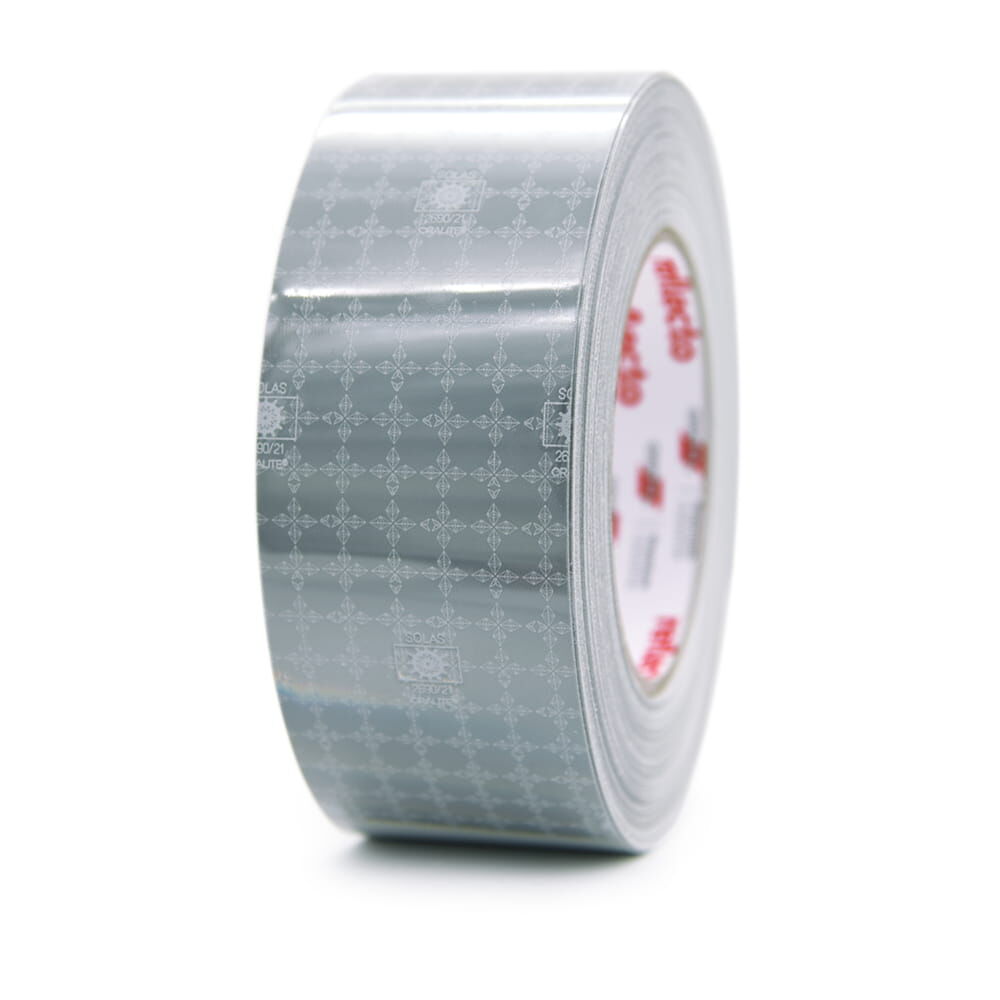 Rolle 10m ORALITE FD 1403, graues Reflexmuster, Schrägansicht