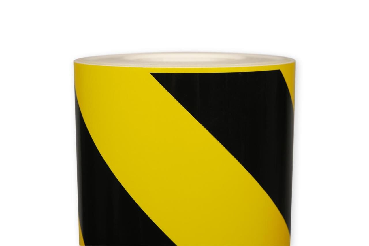 Orafol ORALITE Industrie Warnmarkierung 5431 schwarz gelb 150 mm linksweisend