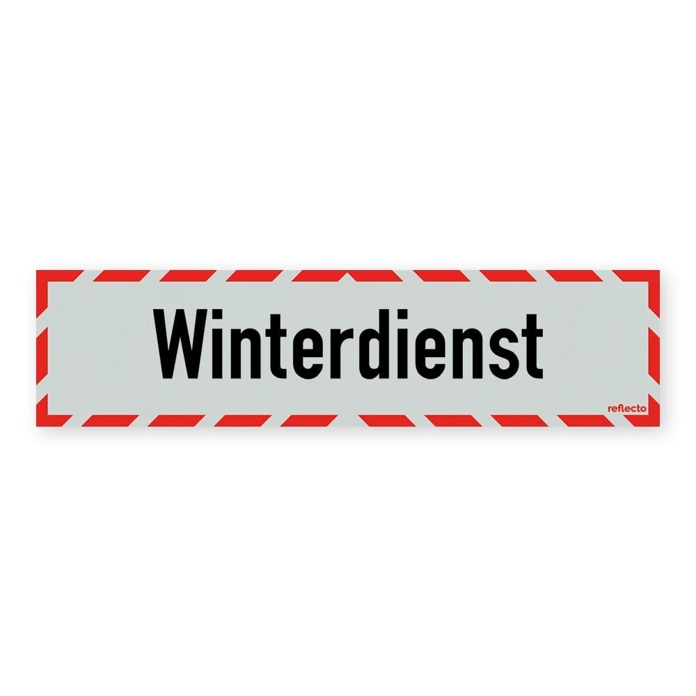Reflecto Hinweisschild „Winterdienst“, mit weiß-rotem Rahmen
