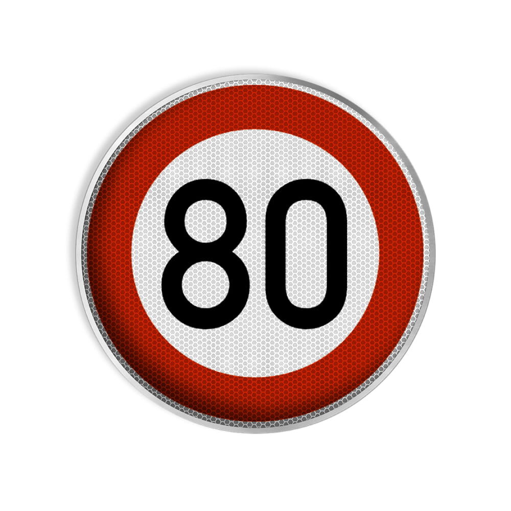 VZ 274-80 Zulässige Höchstgeschwindigkeit 80 km/h VZ 274-80 Zulässige Höchstgeschwindigkeit 80 km/h