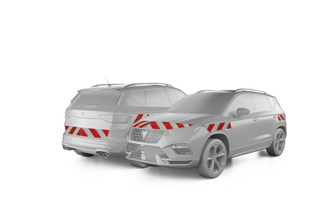 Cupra Ateca mit Komplettwarnmarkierungssatz, Baujahr 2020