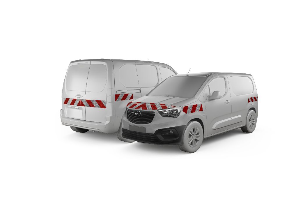 Opel Combo Warnmarkierung 2018 - 2023 Hecktür Komplettsatz