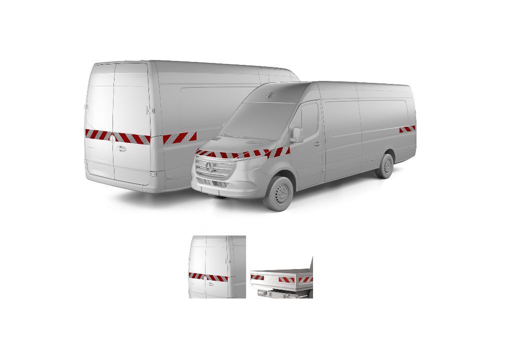 Mercedes Sprinter W 907 910 ab 2018 mit Variantenvorschau zwischen Hecktür und Pritschenmodell