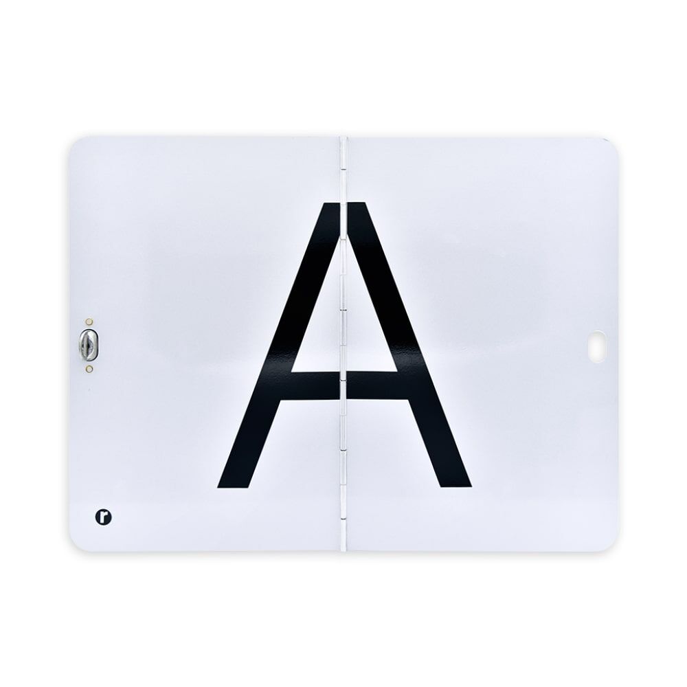 Reflecto A-Tafel Klavierscharnier, Vorderansicht, ohne Kantenschutz