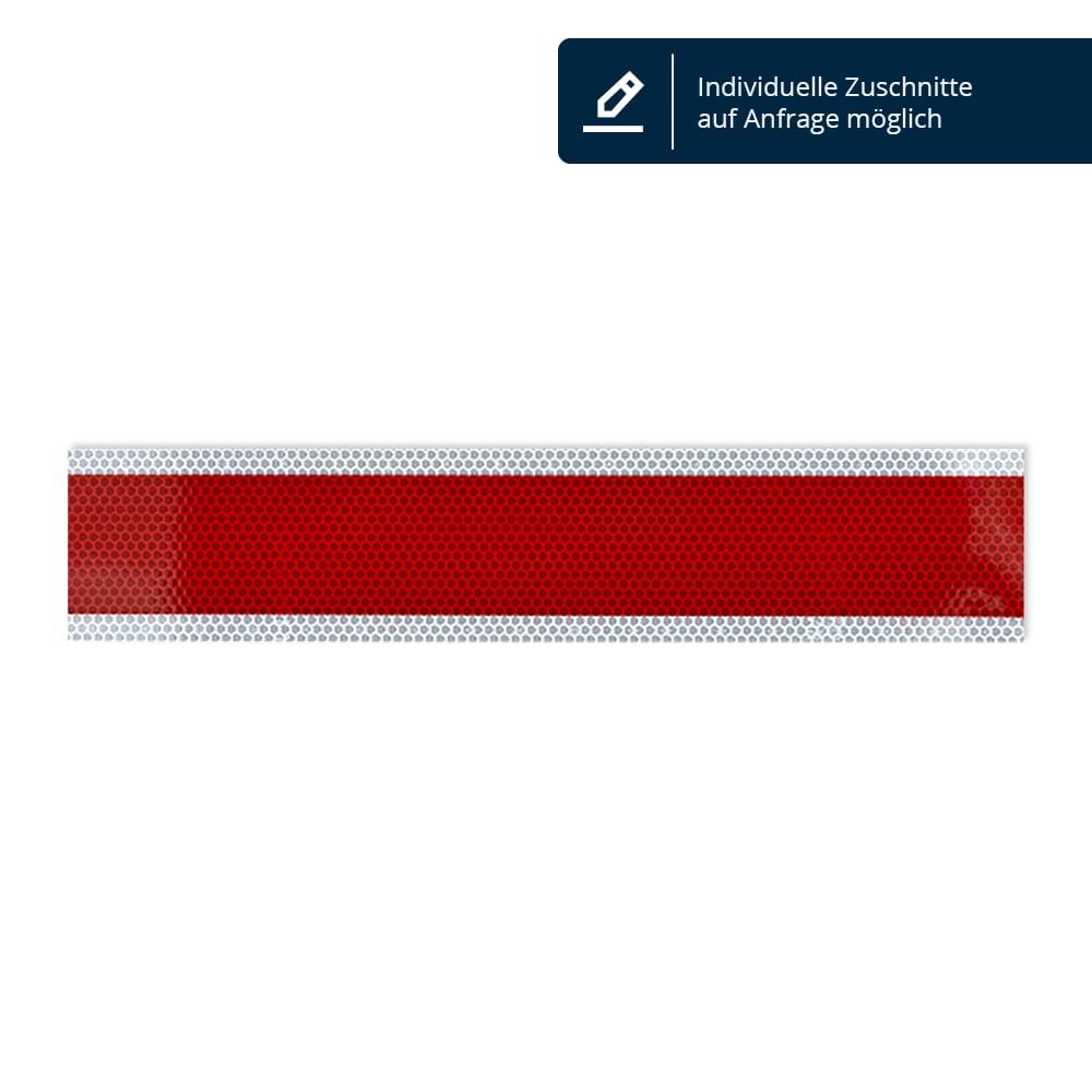 Reflektierender Streifen RA1C, rot-weiß, für Laternenpfähle, individuelle Anfragen möglich