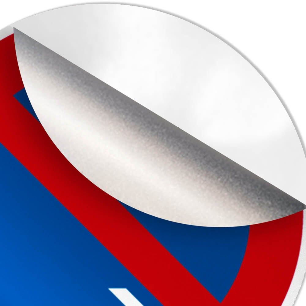 Detail: abziehbare Reflexfolie am Rand des Schilds „eingeschränktes Haltverbot“