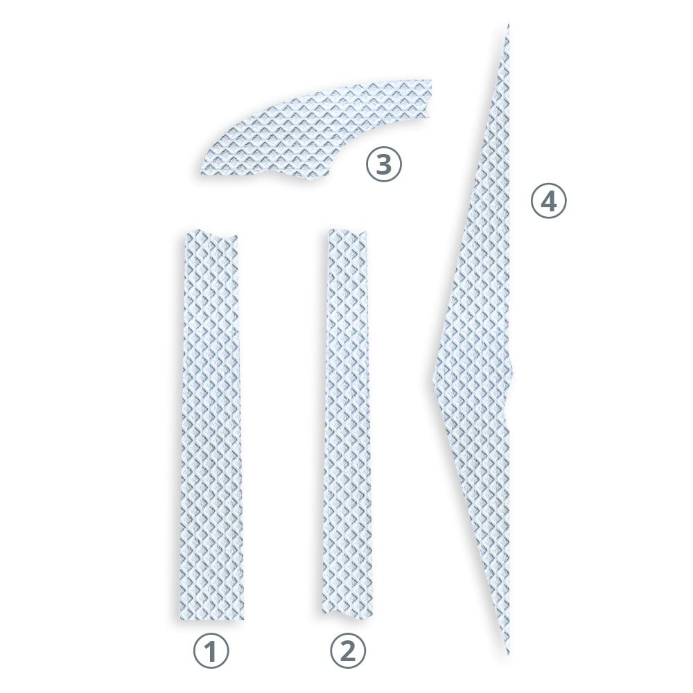 Übersicht über die einzelnen Teile des Pfeiles mit Nummerierung