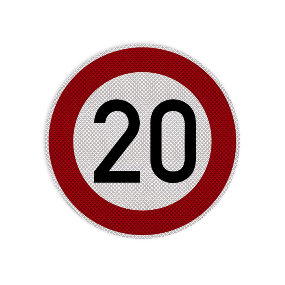 VZ 274-20 Zulässige Höchstgeschwindigkeit 20 km/h VZ 274-20 Zulässige Höchstgeschwindigkeit 20 km/h