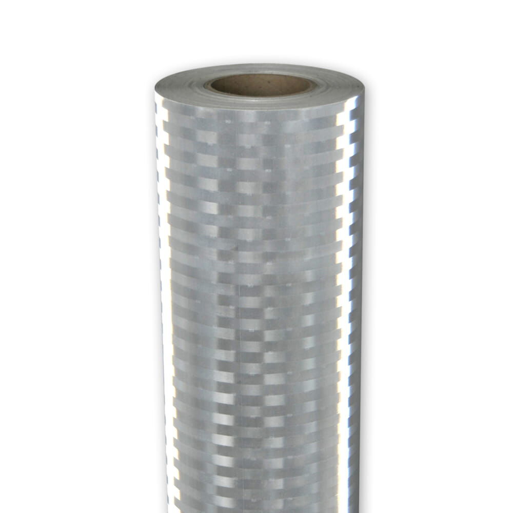 Silberne Reflexfolie 3M 953-10C als 1220-mm Rolle in Frontansicht
