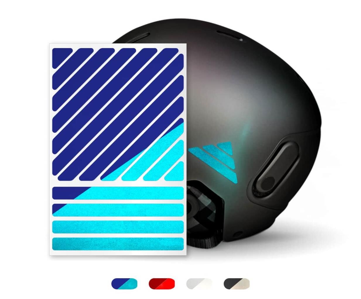 Reflexsticker Light Streifen schmal auf Fahrradhelm zur besseren Sichtbarkeit