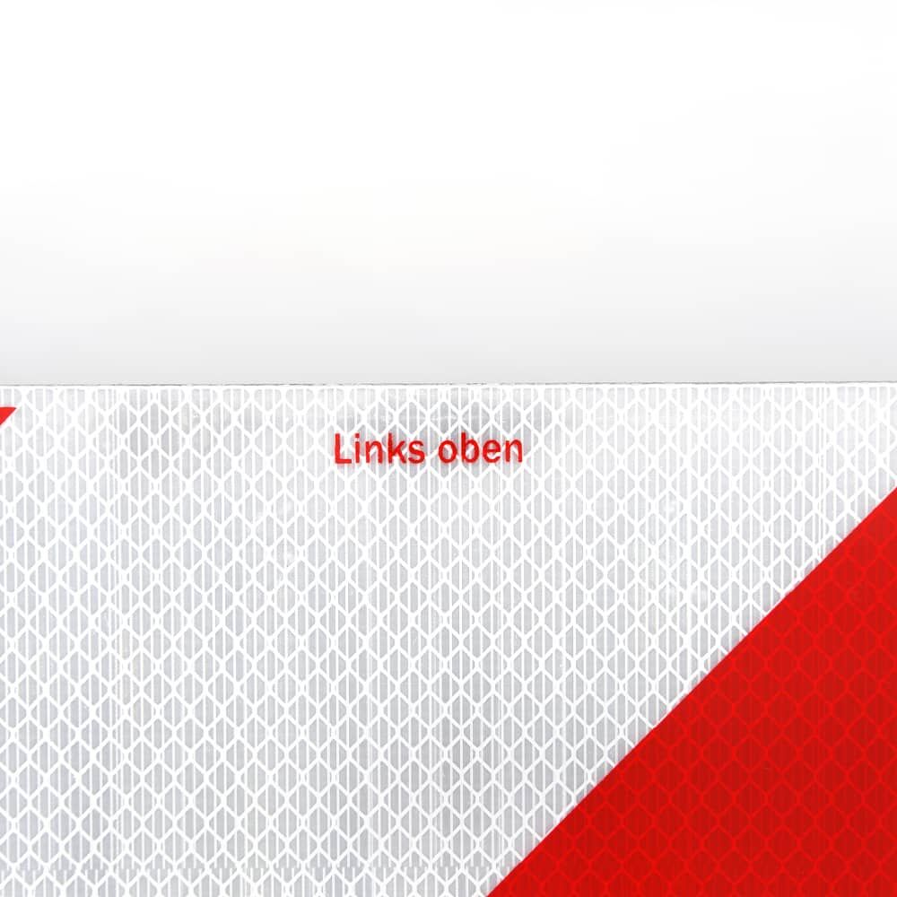 Detail: Markierung „Links oben“ zur richtigen Ausrichtung