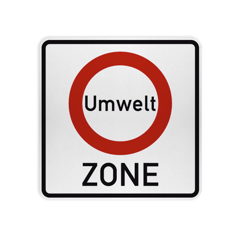 VZ 270.1 Beginn einer Verkehrsverbotszone zur Verminderung schädlicher Luftverunreinigungen in einer Zone VZ 270.1 Beginn einer Verkehrsverbotszone zur Verminderung schädlicher Luftverunreinigungen in einer Zone