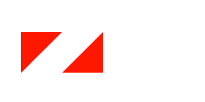 Eine rechteckige Fläche bestehend aus weißer Raute und roten Dreiecken oben links, wie unten rechts