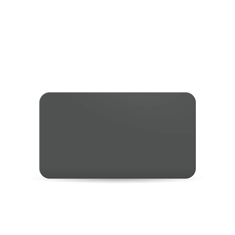 Rückseite des Schildes zeigt  mattes Aluminium