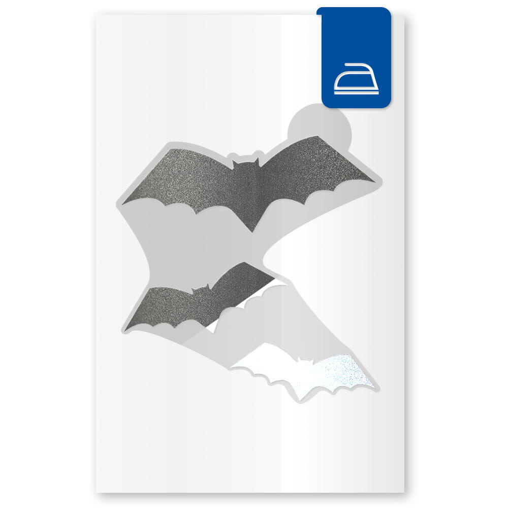 Bügelbild Fledermäuse schwarz