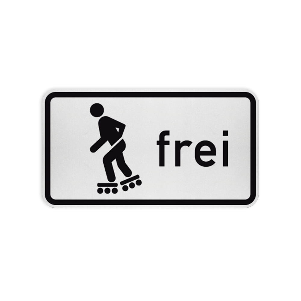 VZ 1020-13 Inline-Skaten und Rollschuhfahren zugelassen VZ 1020-13 Inline-Skaten und Rollschuhfahren zugelassen