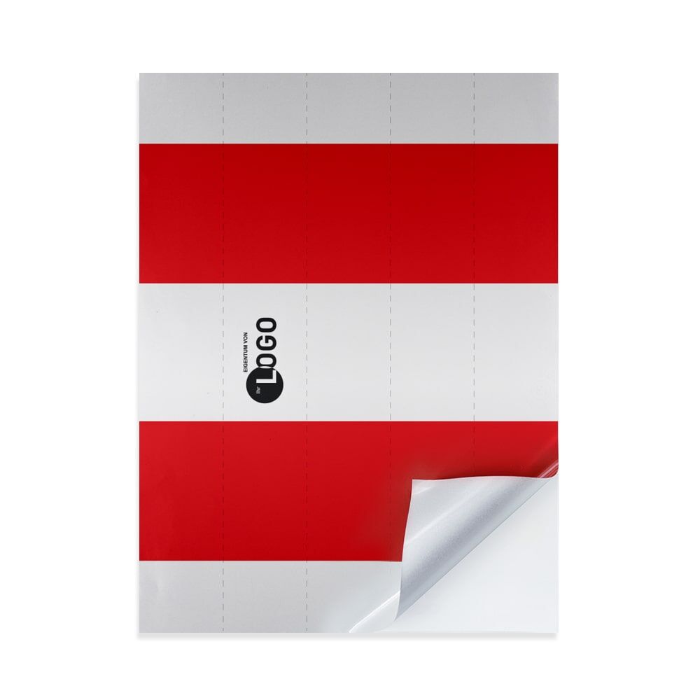 Schaftrohraufkleber für 60 mm Vierkantrohr