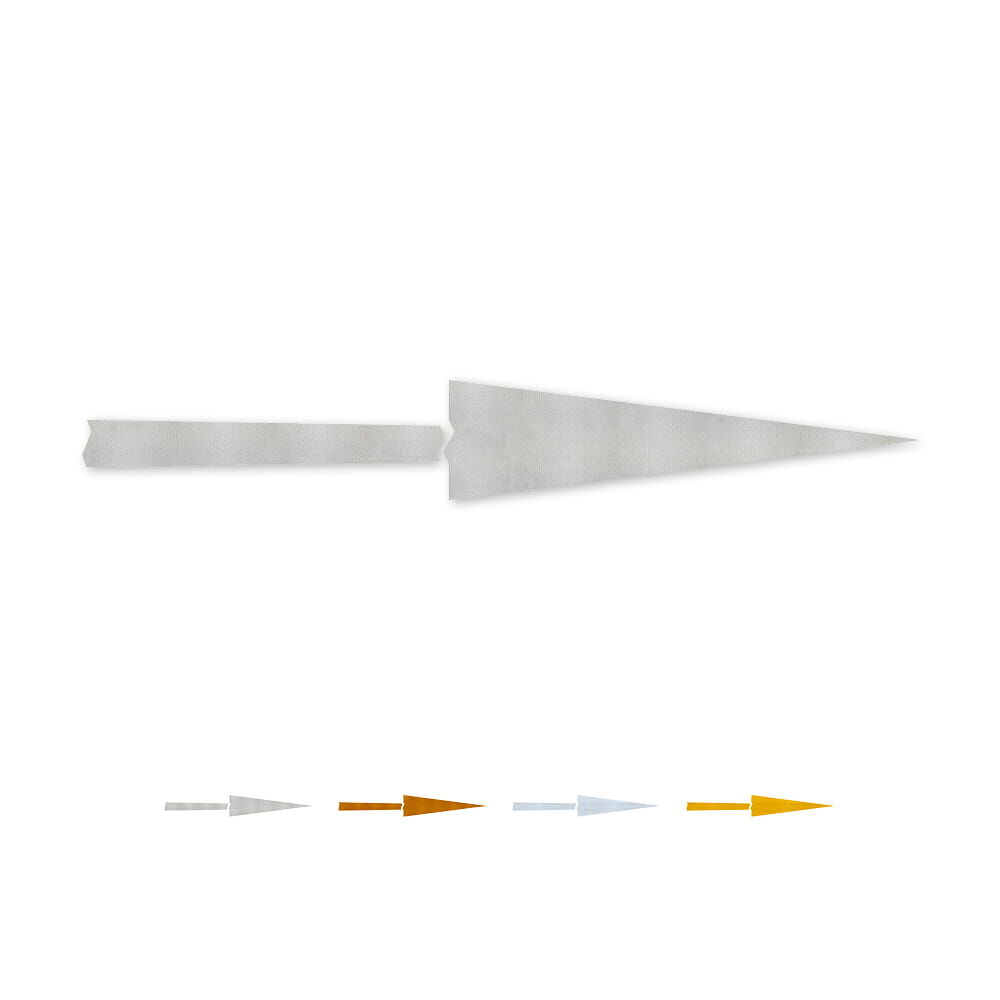 Selbstklebender Pfeil "Geradeaus", erhältlich in weiß und gelb, Verkehrsklasse P6 oder P7