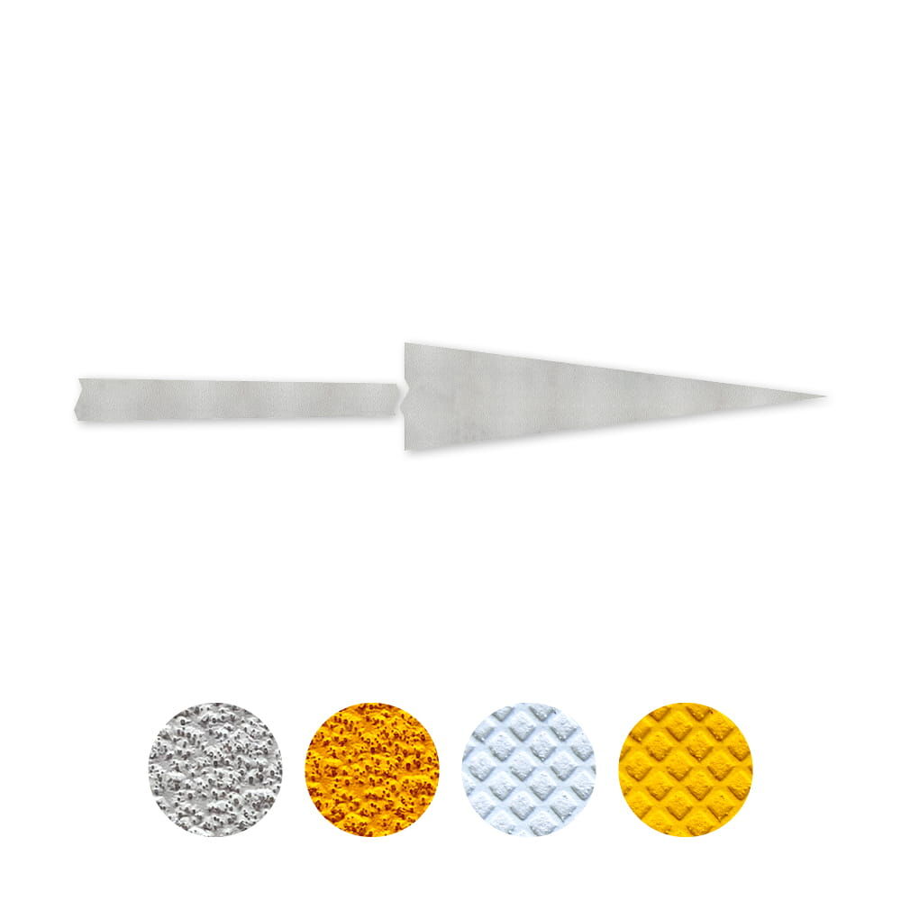 Selbstklebender Pfeil "Geradeaus", erhältlich in weiß und gelb, Verkehrsklasse P6 oder P7