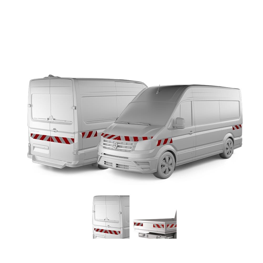 VW Crafter ab 2017 mit Variantenvorschau zwischen Hecktür und Pritschenmodell