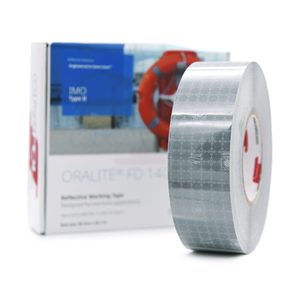 FD 1403 Rolle vor IMO-Verpackung mit Rettungsringmotiv