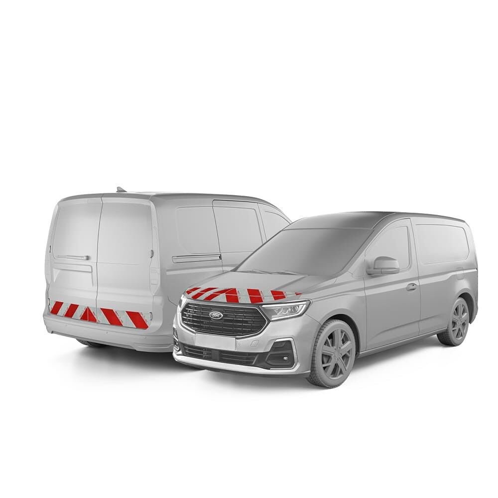 Ford Transit Connect in Variante L1 mit Front- und Heckmarkierung, Baujahr 2024