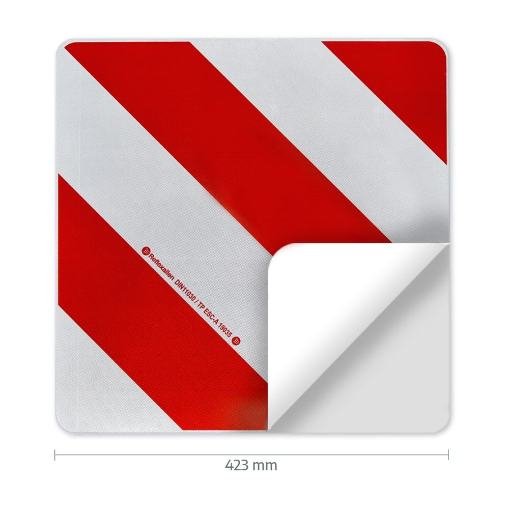 Warntafel für Überlänge Überbreite 423 x 423mm-selbstklebend