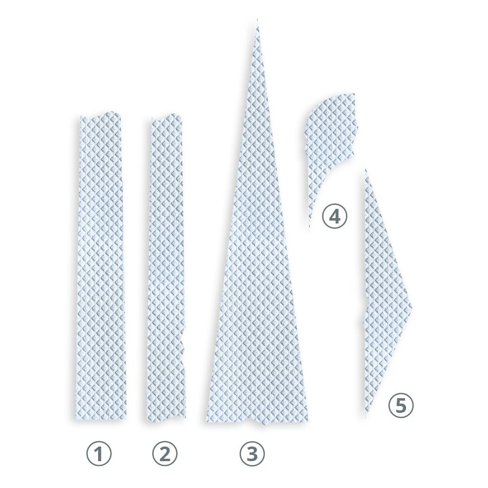 Übersicht über die einzelnen Teile des Pfeiles mit Nummerierung