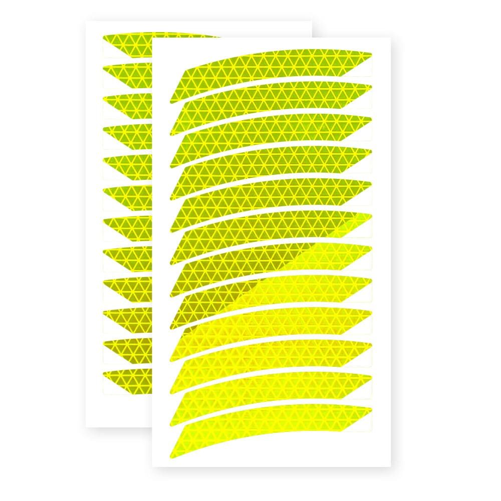 Felgensticker Neon 16 Zoll in Fluor-Lime auf Stickerbogen