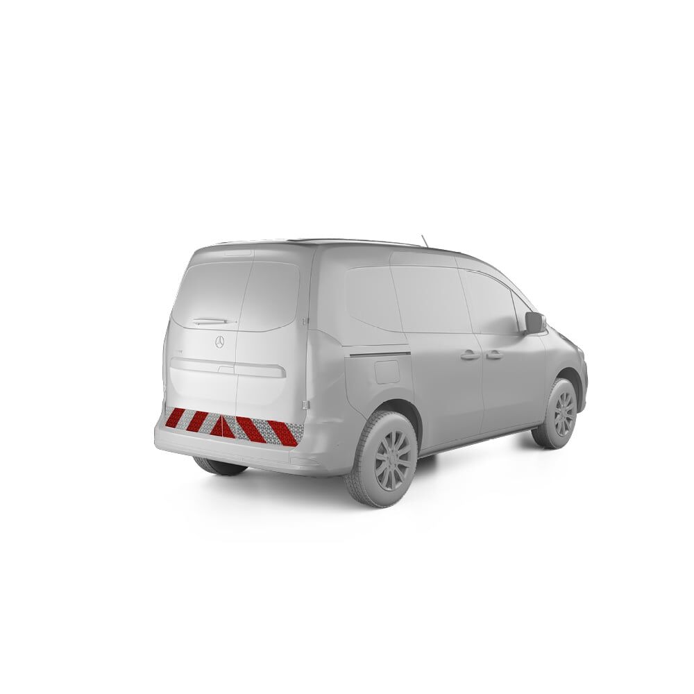 Mercedes Citan W 420 mit Hecktür, ausgestattet mit Heckwarnmarkierung, Baujahr 2021