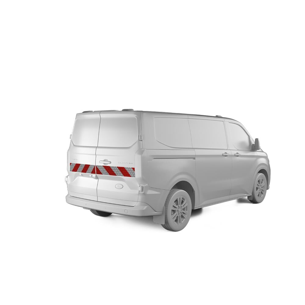 Ford Transit Custom mit Heckwarnmarkierung, Baujahr 2023