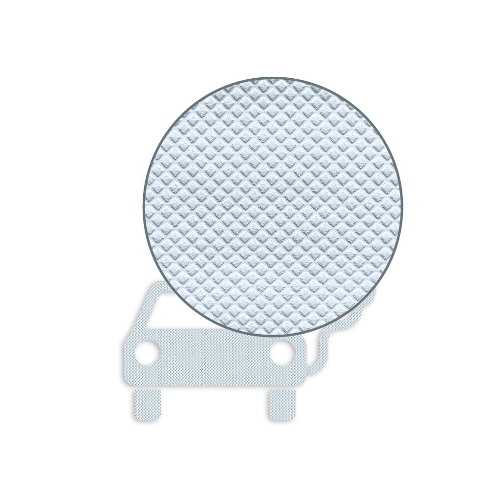 Vergrößerter Ausschnitt verdeutlicht Oberflächenstruktur