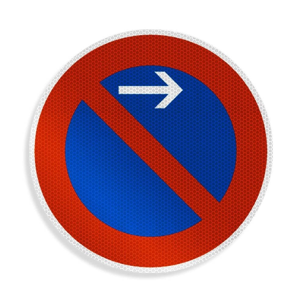 VZ 286-21 Eingeschränktes Haltverbot, Anfang, Aufstellung links RA 2 Ø 600 mm Aufkleber