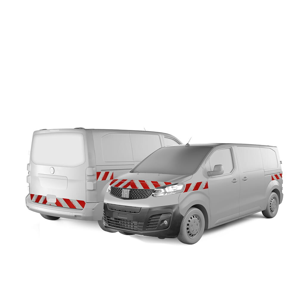 Fiat Scudo Warnmarkierung ab 08-2024 Heckklappe Komplettsatz