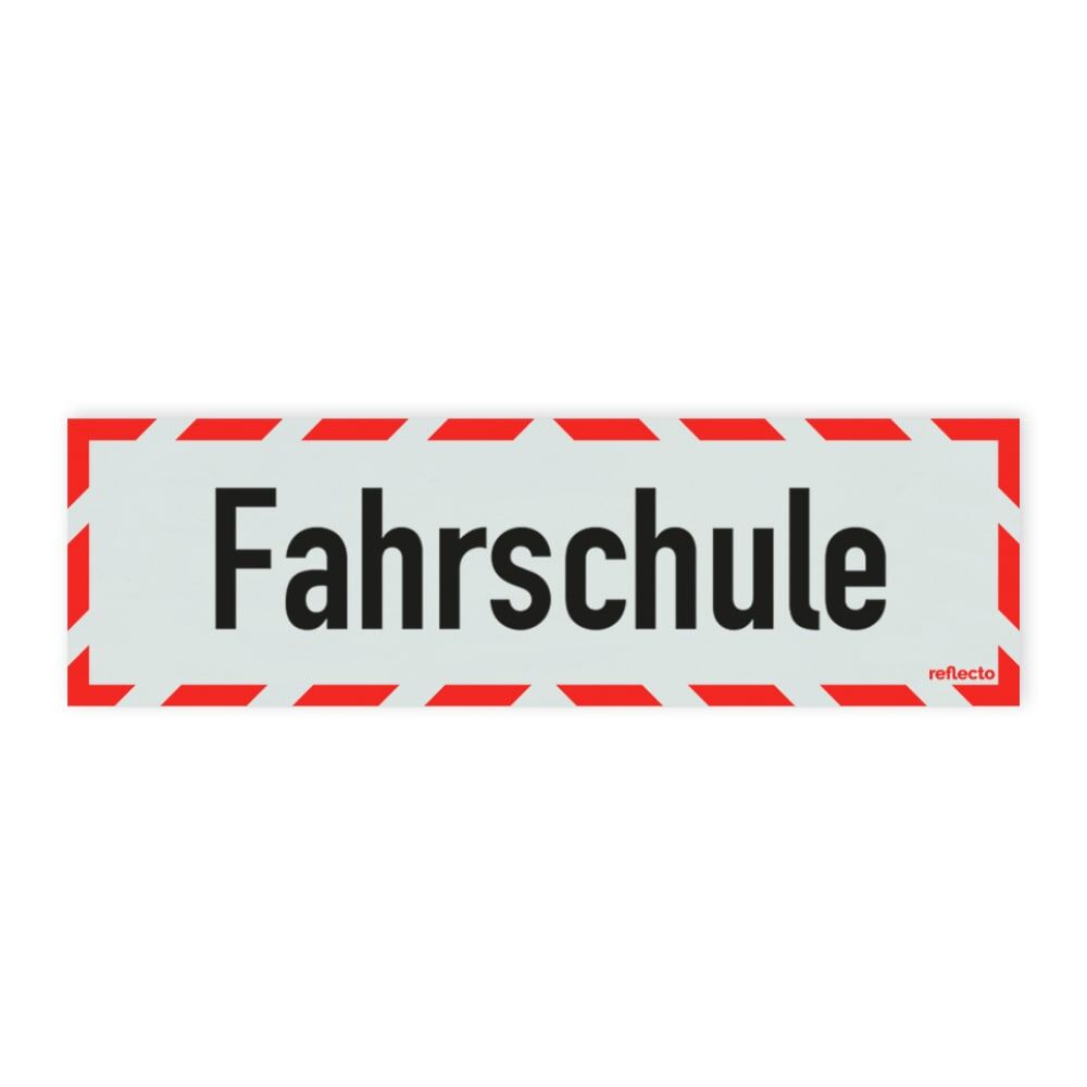 Hinweisschild Fahrschule 150 x 500 mm selbstklebend