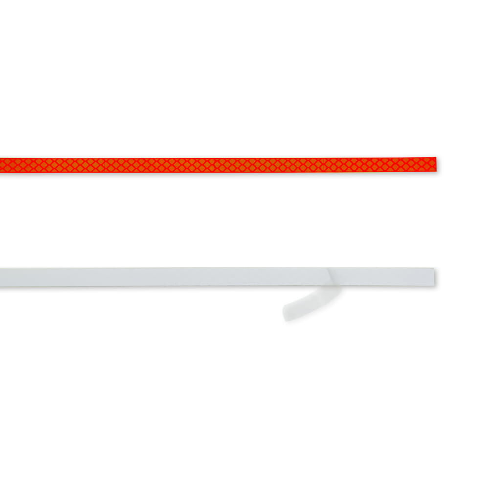 3M Reflexband 4080 Fluor-orange, 10 mm, Streifen der Vorder- und Rückseite