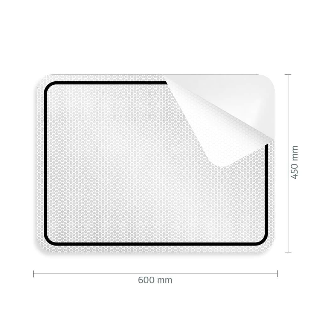Zusatzschild-Folie 600 x 450 mm, RA2, selbstklebend