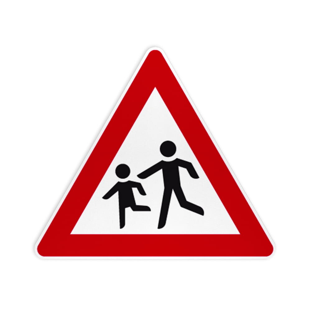 VZ 136-10 Kinder, Aufstellung rechts VZ 136-10 Kinder, Aufstellung rechts