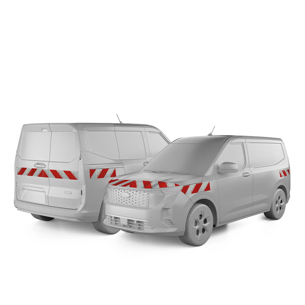 Ford Transit Courier mit Komplettwarnmarkierungssatz, Baujahr 2023