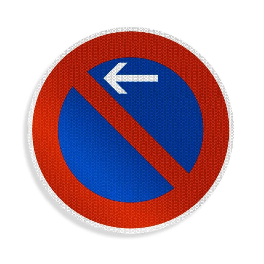 VZ 286-10 Eingeschränktes Haltverbot, Anfang, Aufstellung rechts RA 2 Ø 600 mm Aufkleber